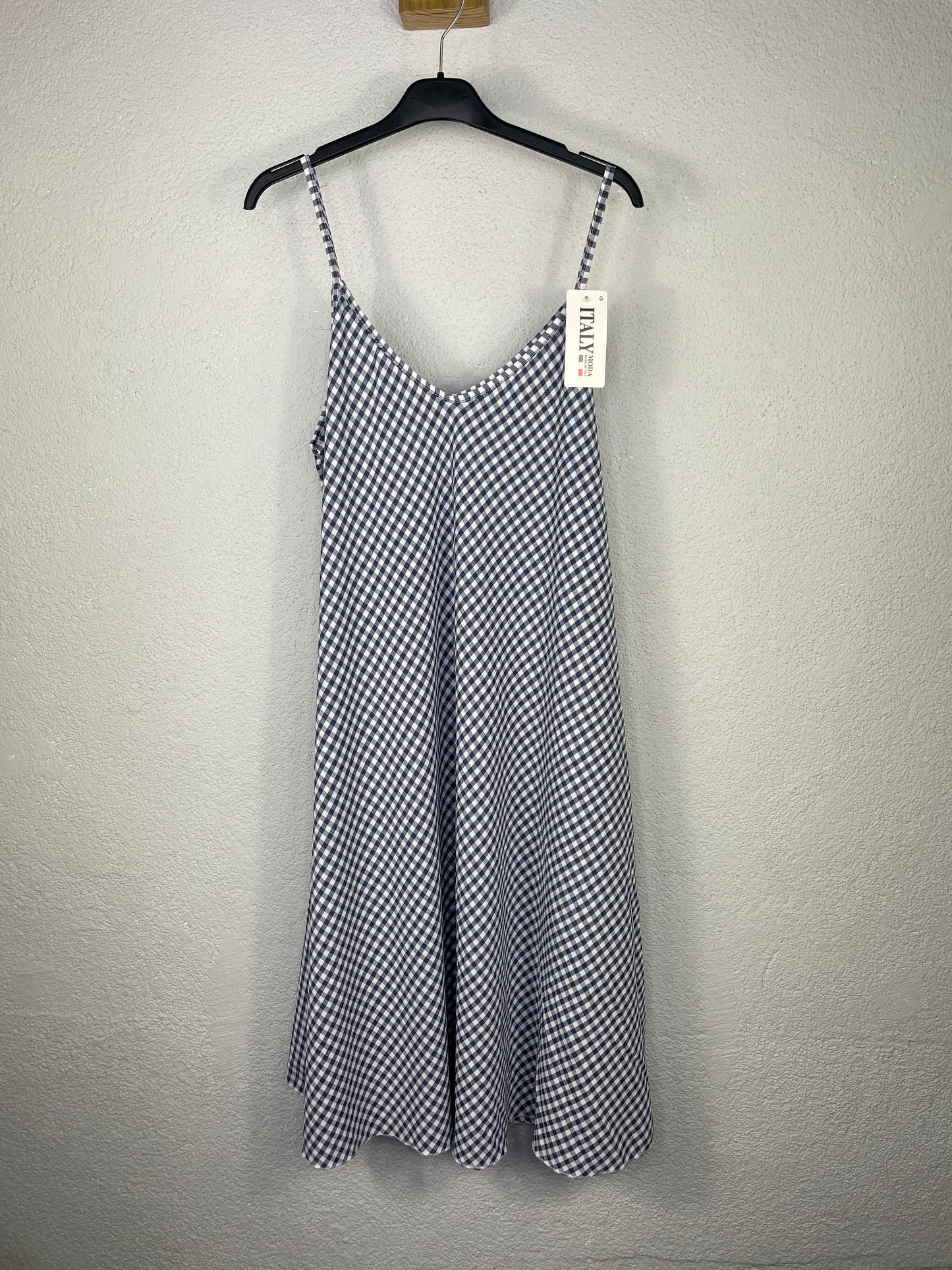 Vestido Aurora Vichy azul Marino