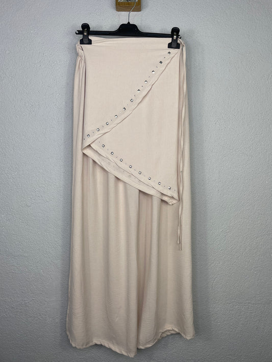 Pantalon con Pareo Gandía  Beige