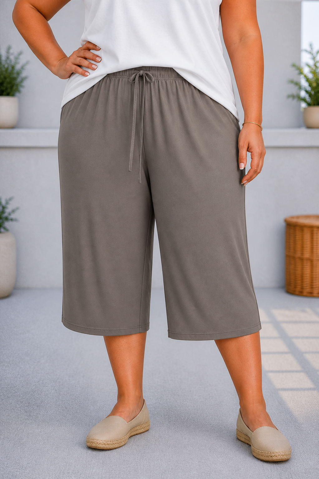 Pantalón Pirata Medina Taupe PLUS