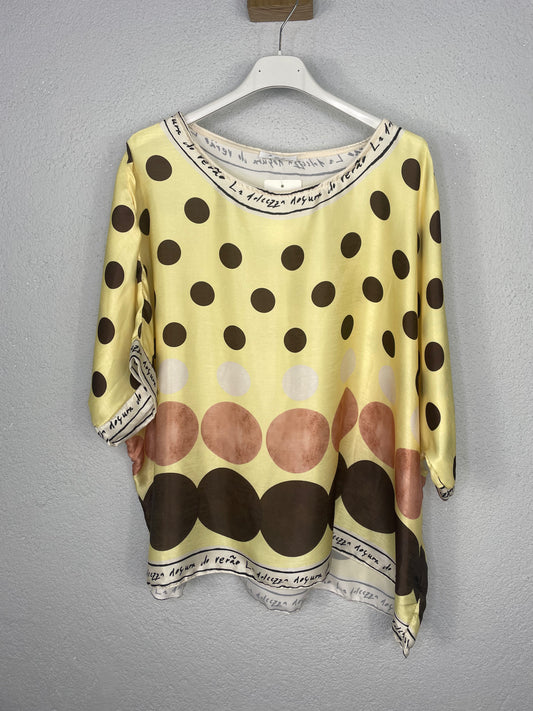Blusa Arganda Amarillo  lunares