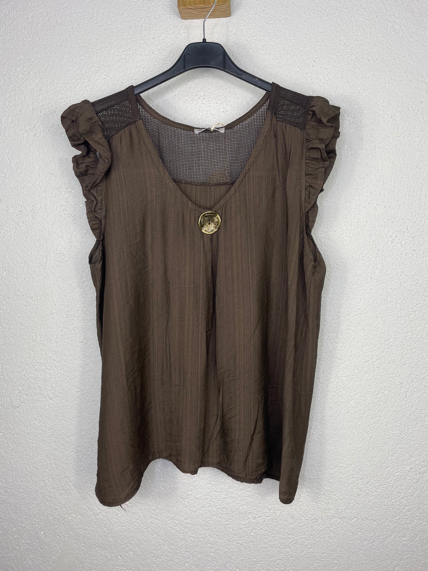 Blusa Paloma Marrón Chocolate