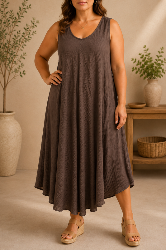Vestido Carmona Marrón Chocolate