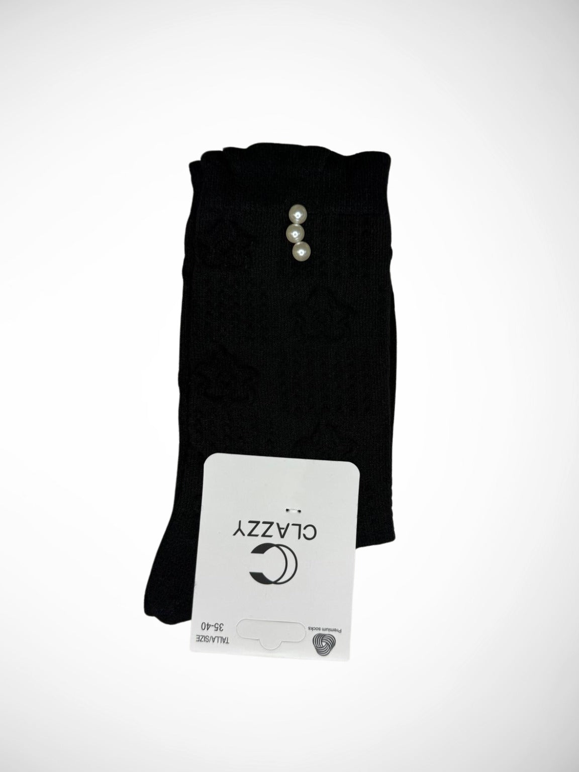 Calcetines Perlas Negro 35-40
