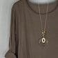 Camiseta algodón Taupe