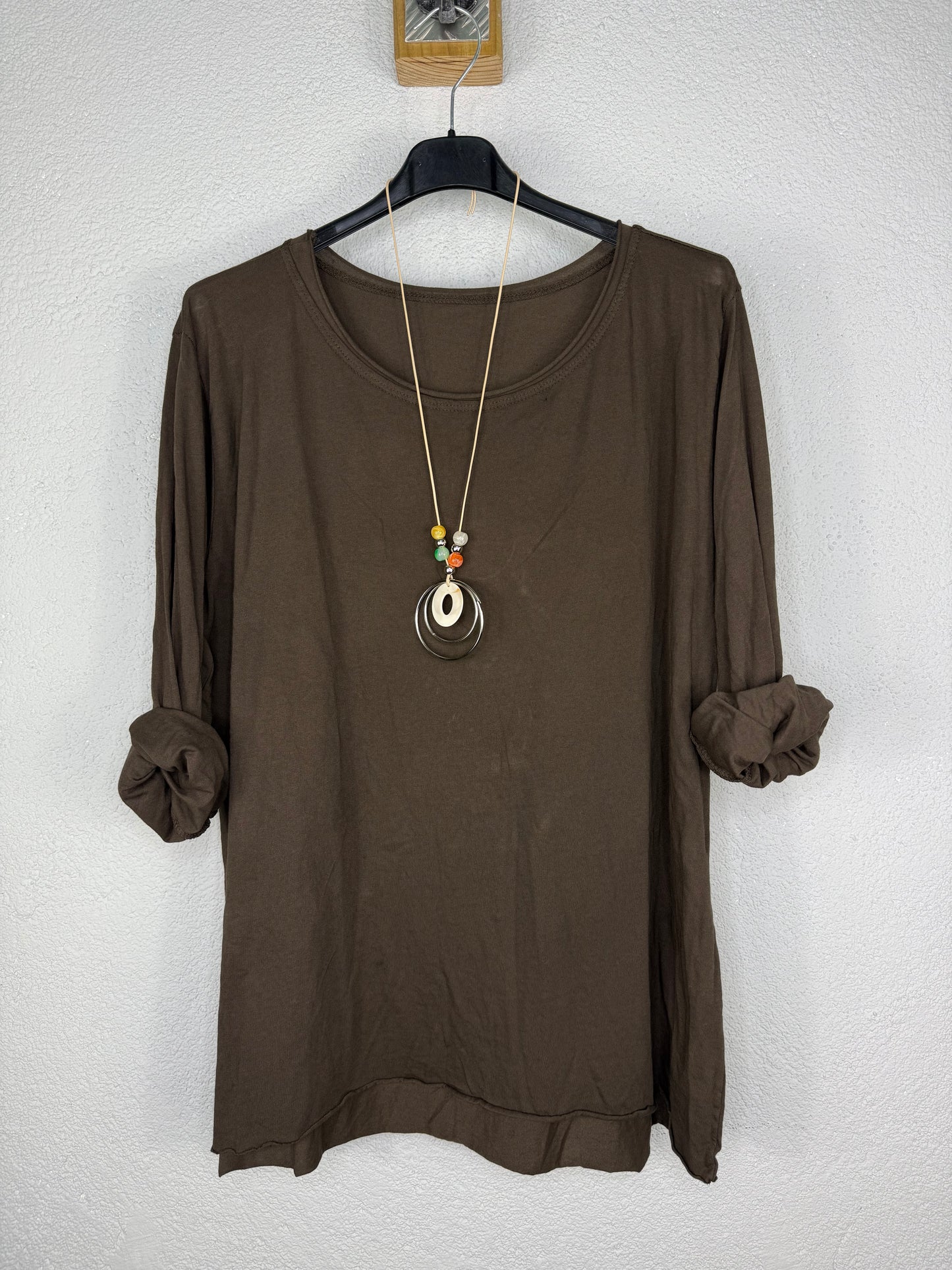 Camiseta algodón L Chocolate