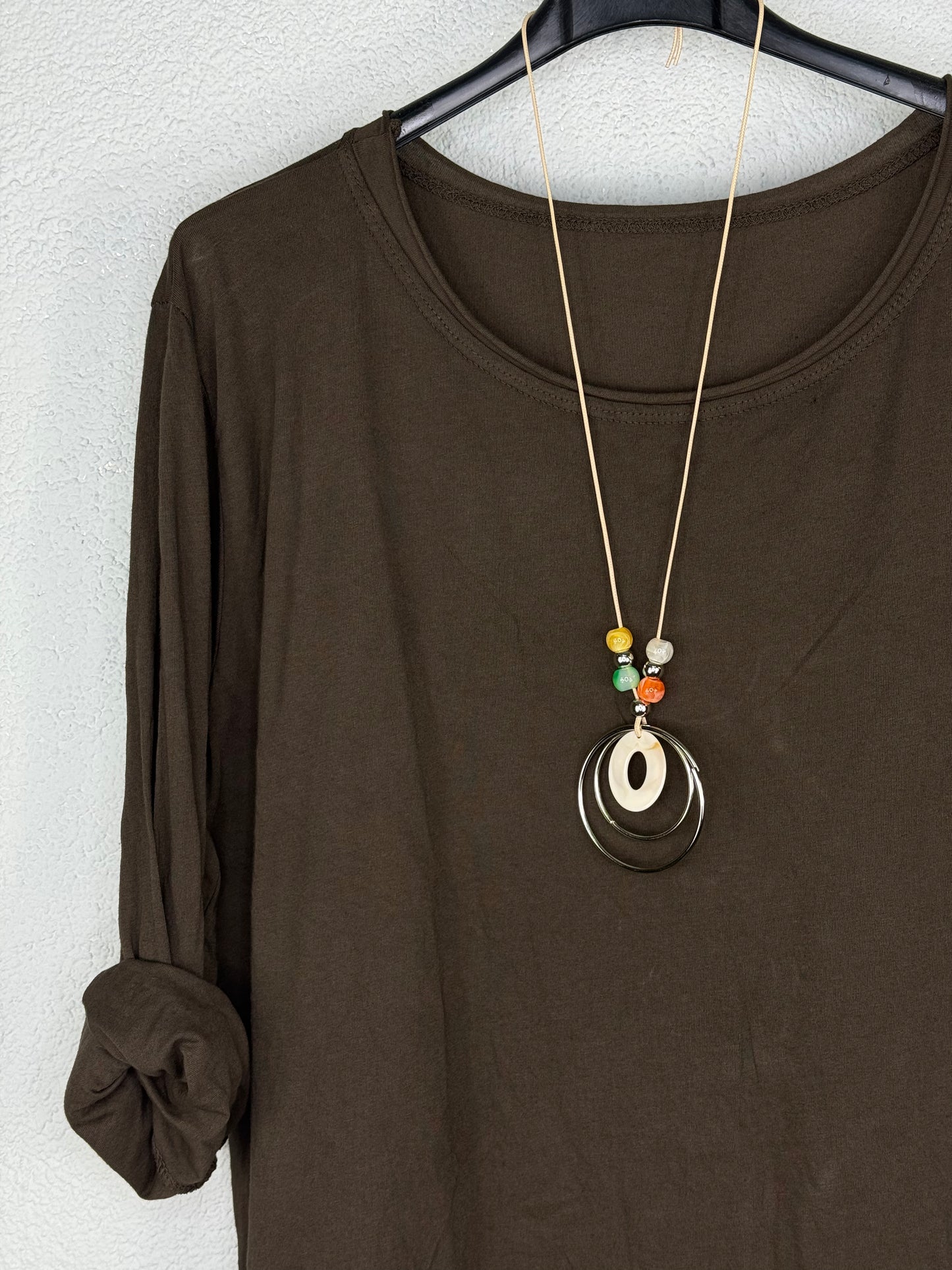 Camiseta algodón L Chocolate