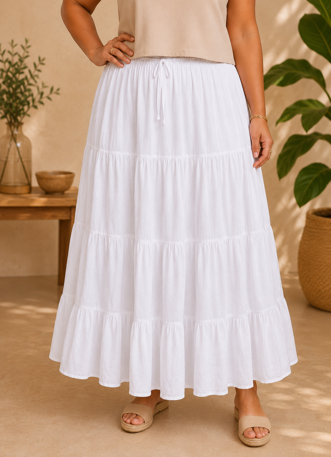 Falda Badalona  Blanco