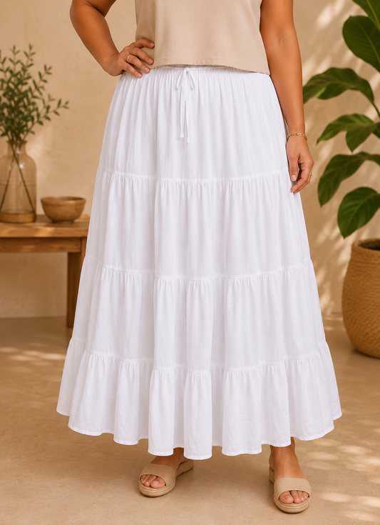 Falda Badalona  Blanco