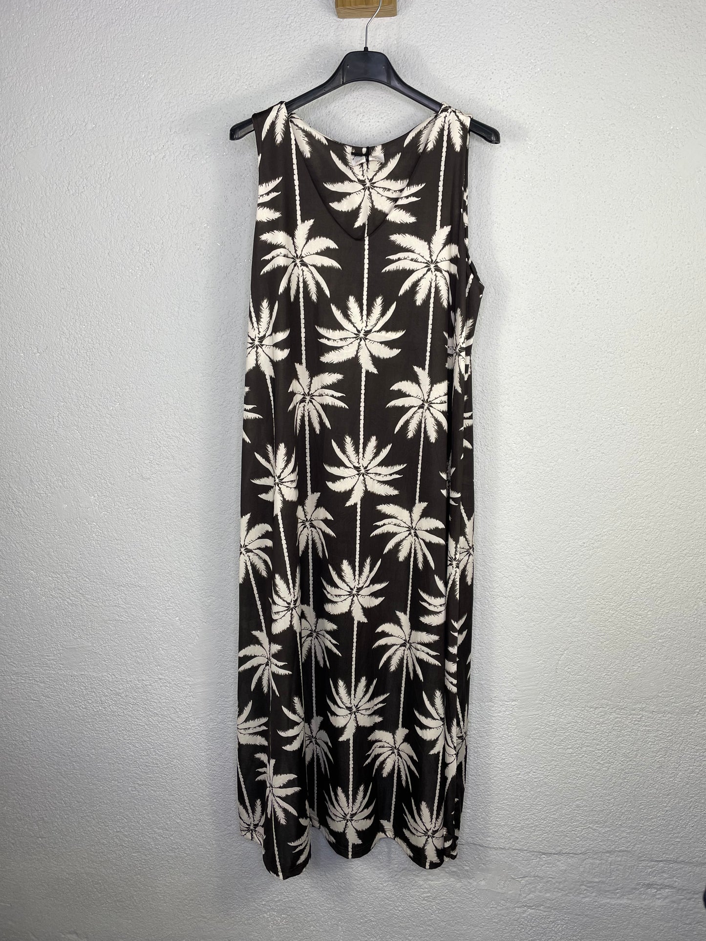 Vestido Oasis Palmeras Chocolate/Blanco