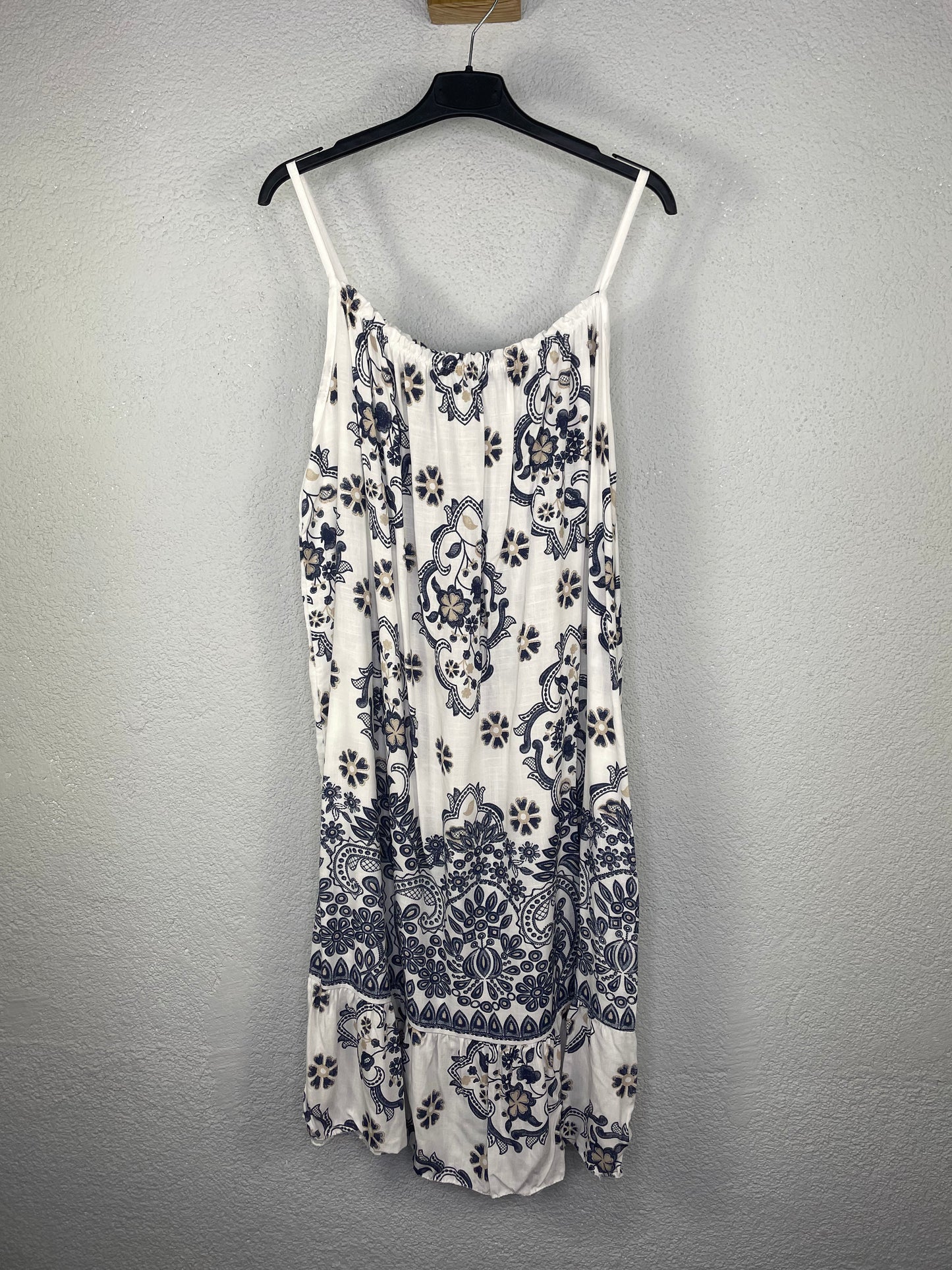 Vestido Segovia flores Azul marino