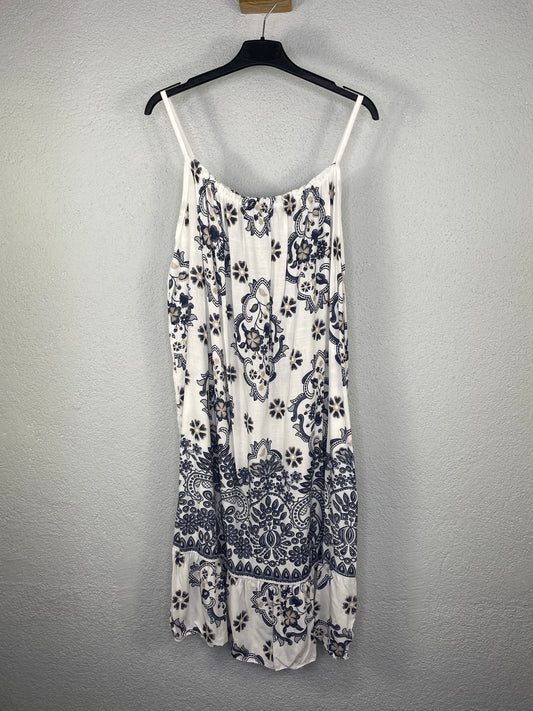 Vestido Segovia flores Azul marino