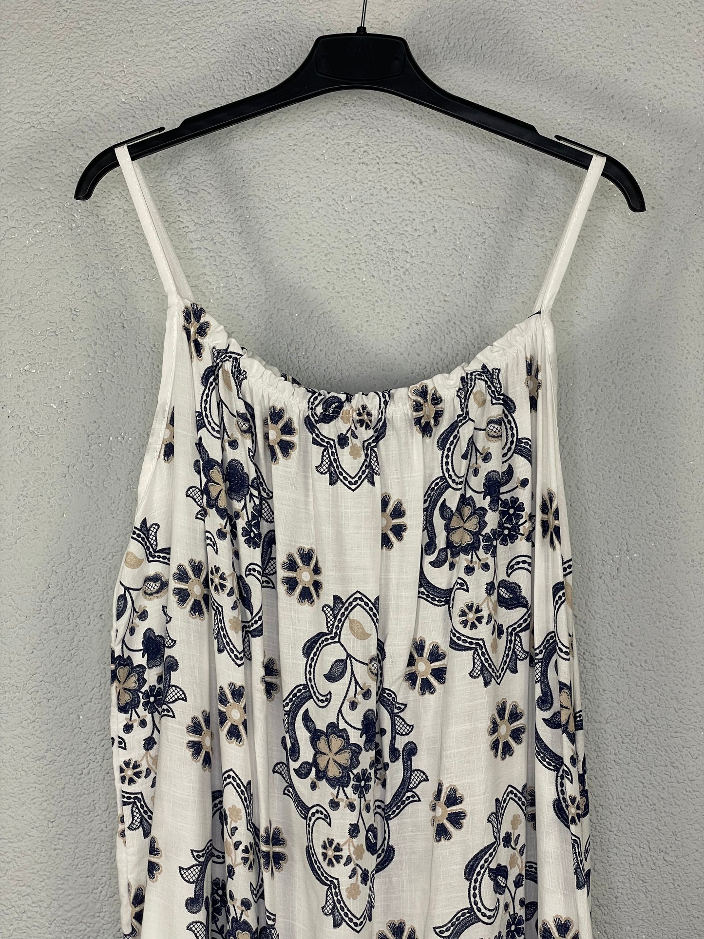 Vestido Segovia flores Azul marino
