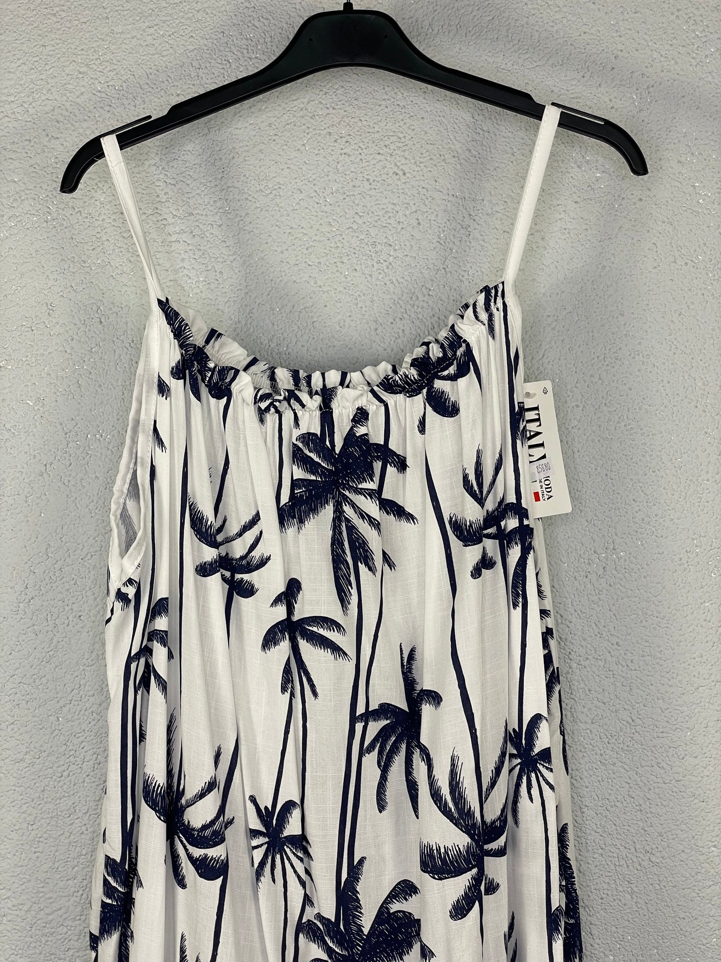 Vestido Segovia Palmeras Azul marino