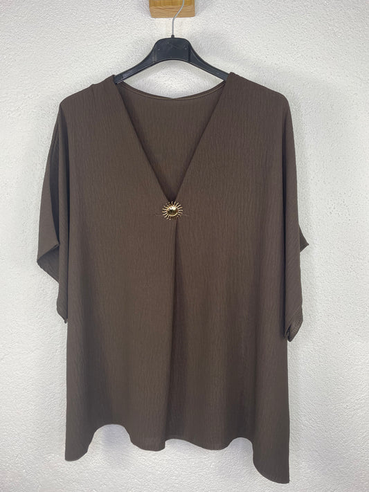Blusa Morella Marrón chocolate