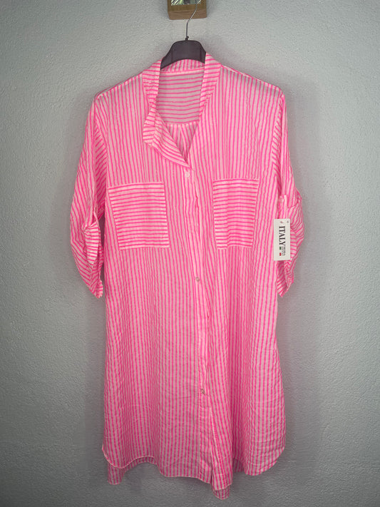 Camisa Bahamas Fucsia Rayas
