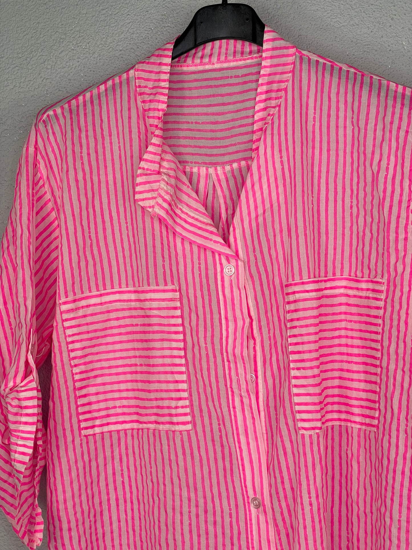 Camisa Bahamas Fucsia Rayas