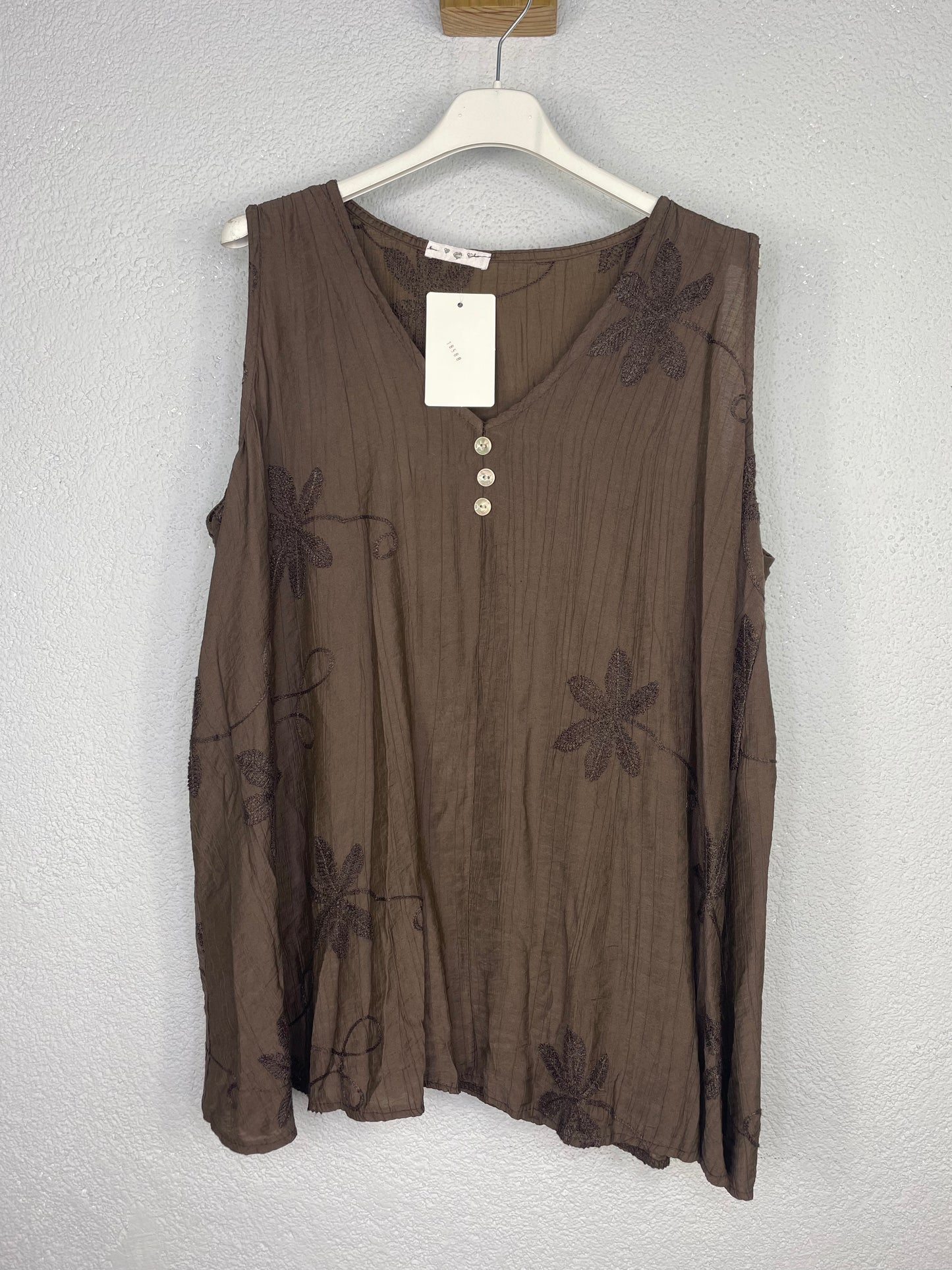 Blusa Celia Marrón chocolate
