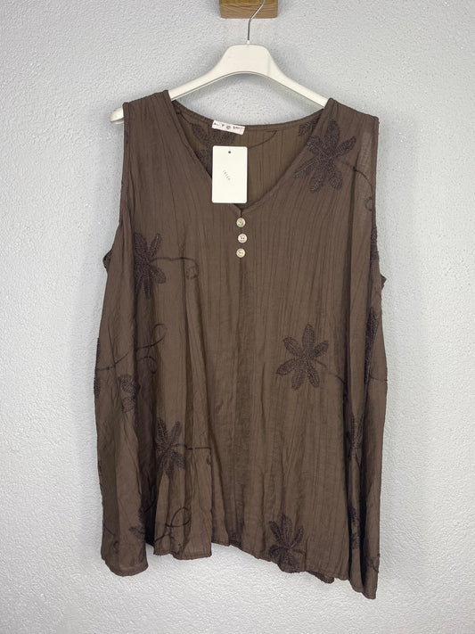 Blusa Celia Marrón chocolate