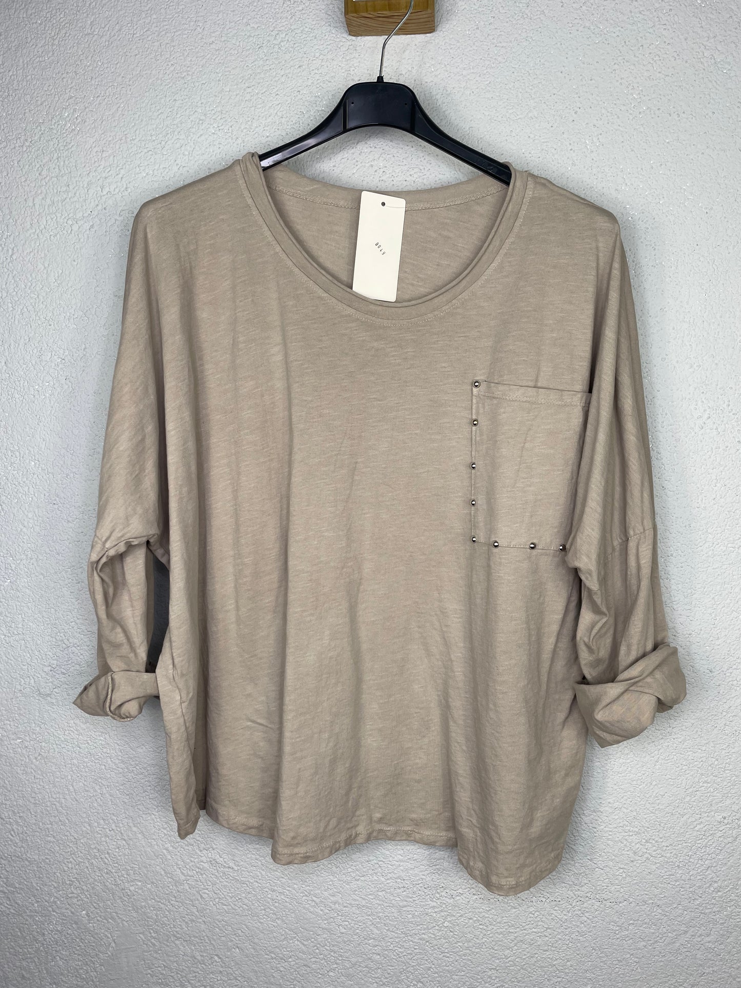 Camiseta algodón Reus Taupe