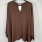 Blusa Riviera Marrón Chocolate PLUS