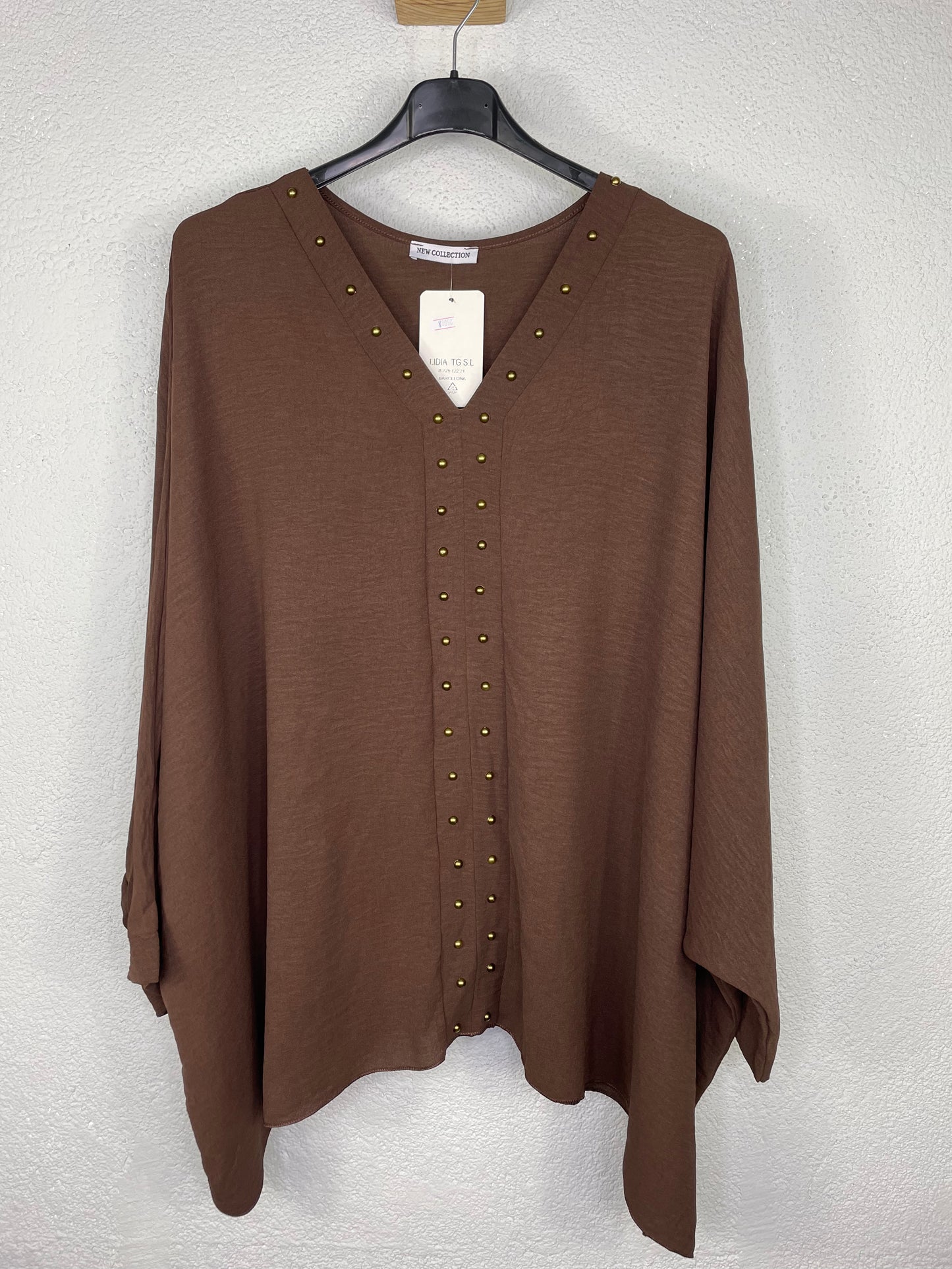 Blusa Riviera Marrón Chocolate PLUS