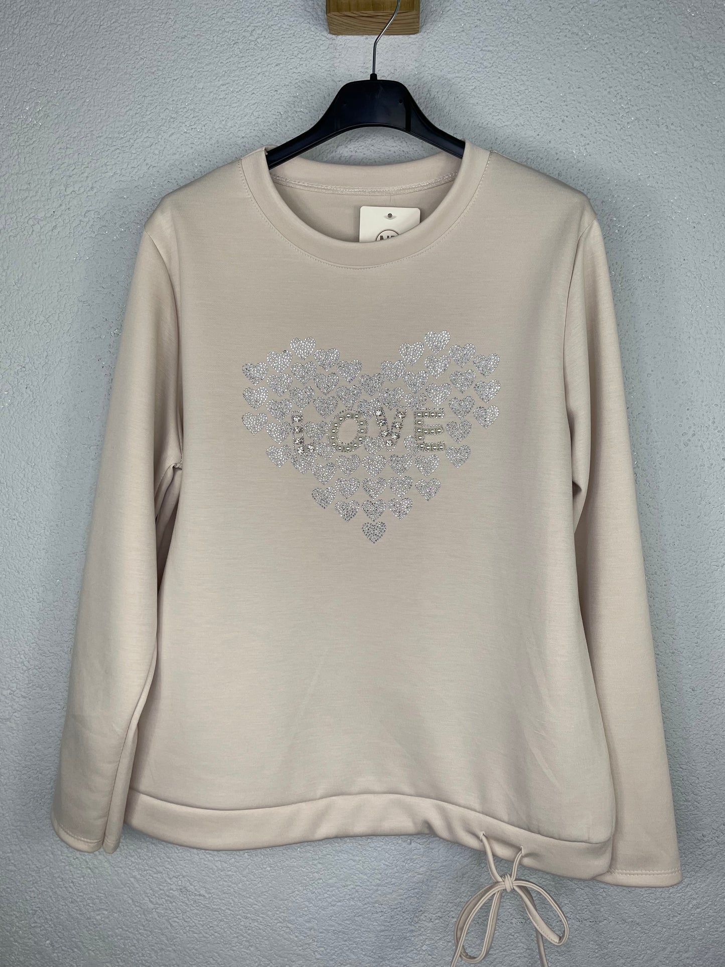 Sudadera LOVE Beige