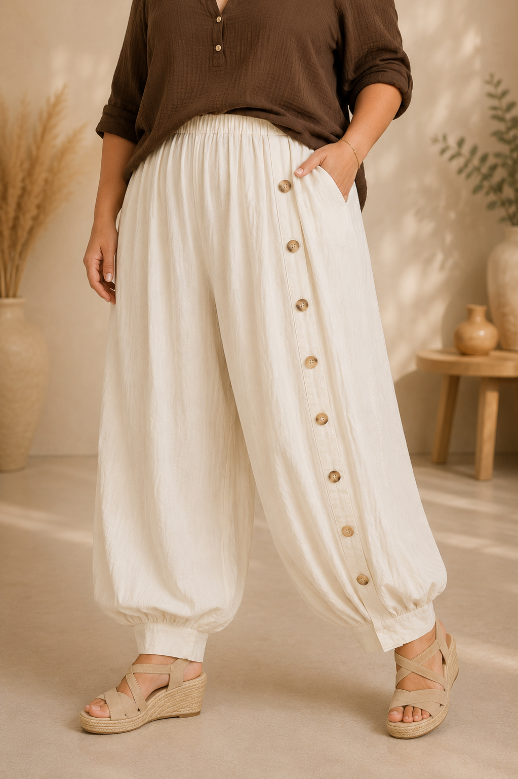 Pantalón Pinto Beige
