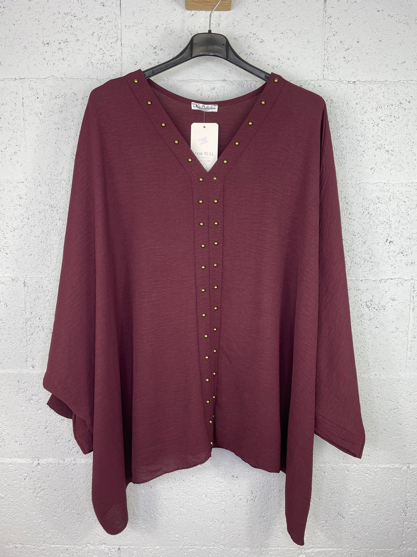 Blusa Riviera  Burdeos  PLUS