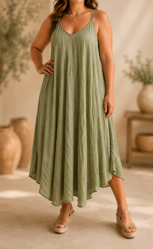 Vestido Tarragona Caqui